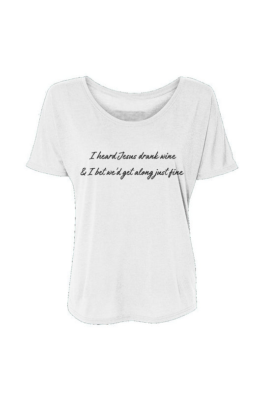 Jesus Drank Wine Women’s Slouchy Tee